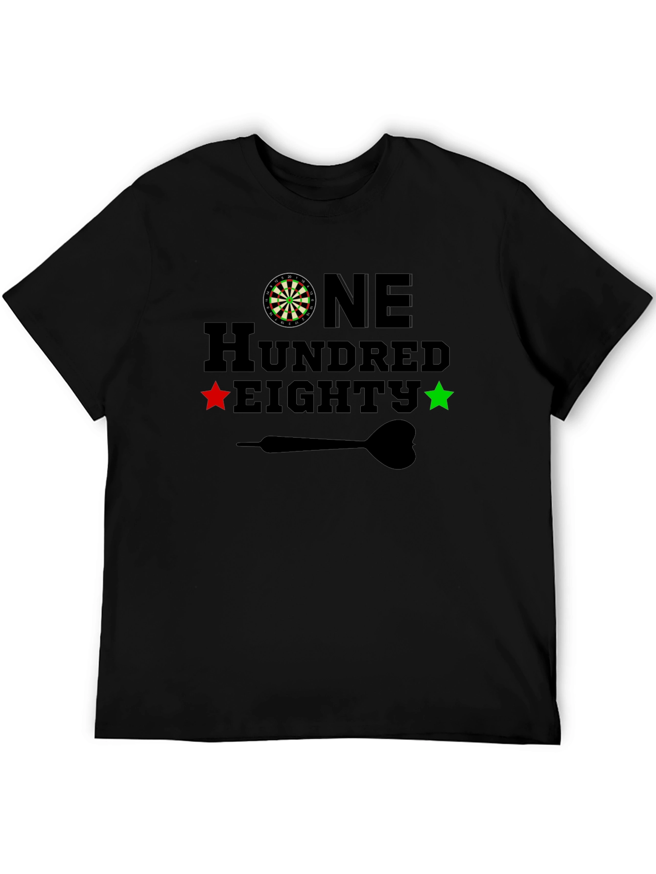 Black One Hundred Eighty Darts T-Shirt view 5