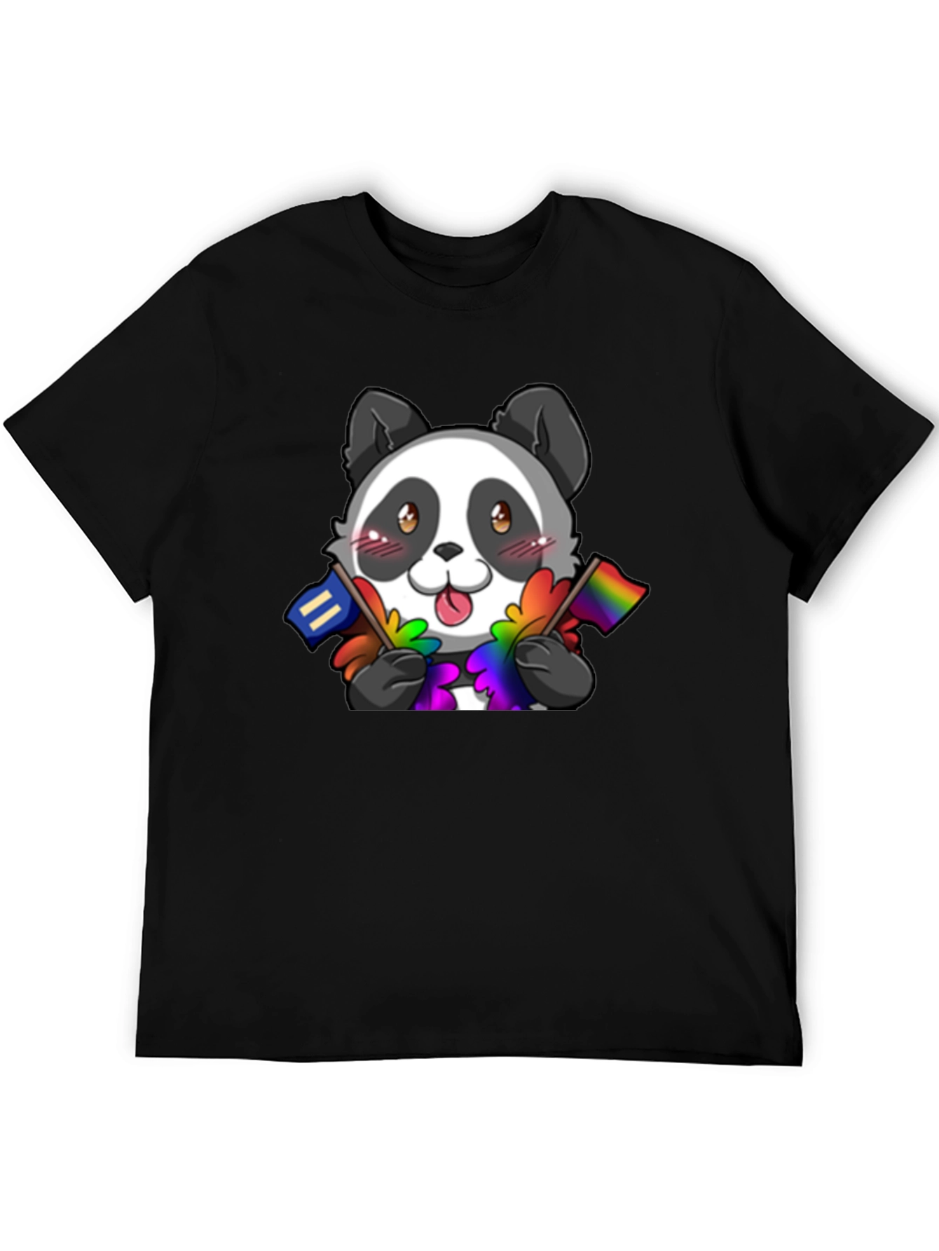 Black Pride Panda T-Shirt - LGBTQ+ Supporter Tee view 5
