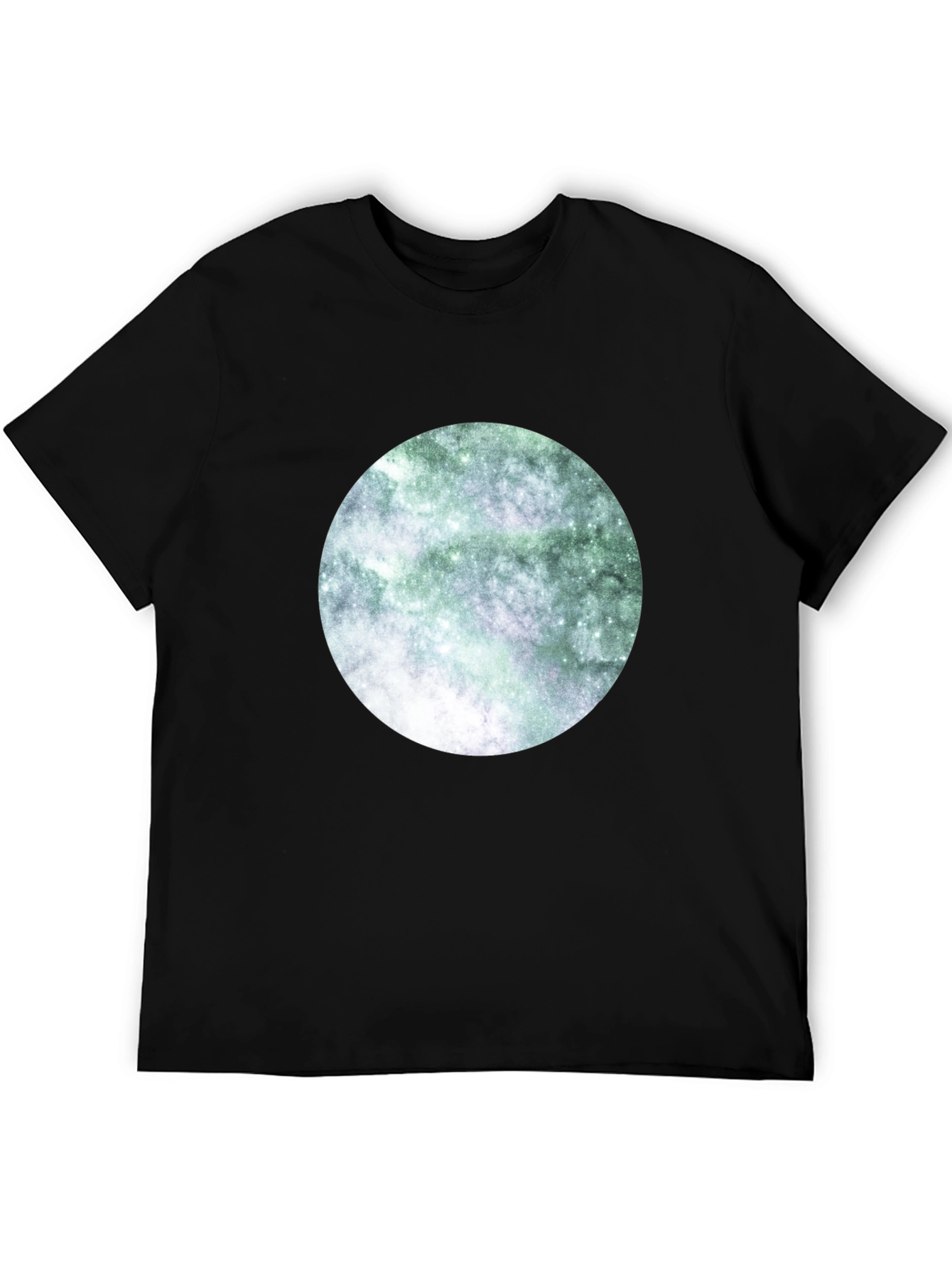 Black Nebula Circle Graphic Tee view 5