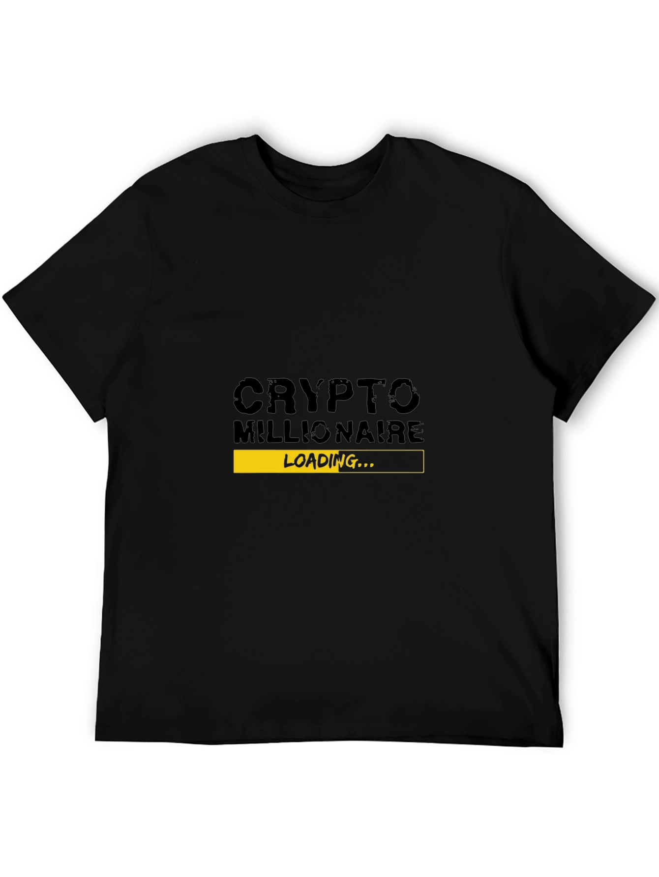 Black Crypto Millionaire Loading T-Shirt - Black view 5