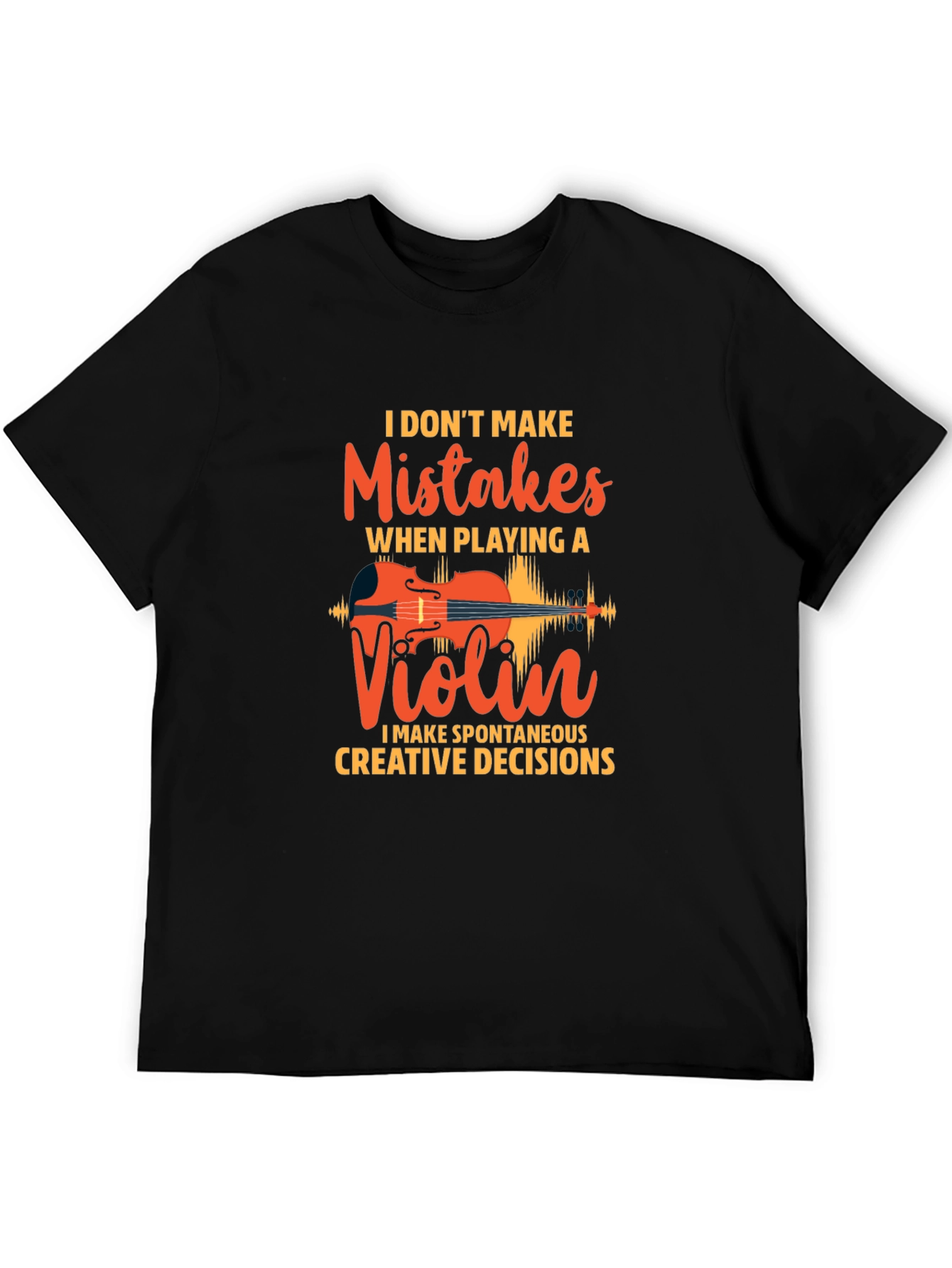 Black Violin Player T-Shirt - Humorous Music Lover Tee view 5