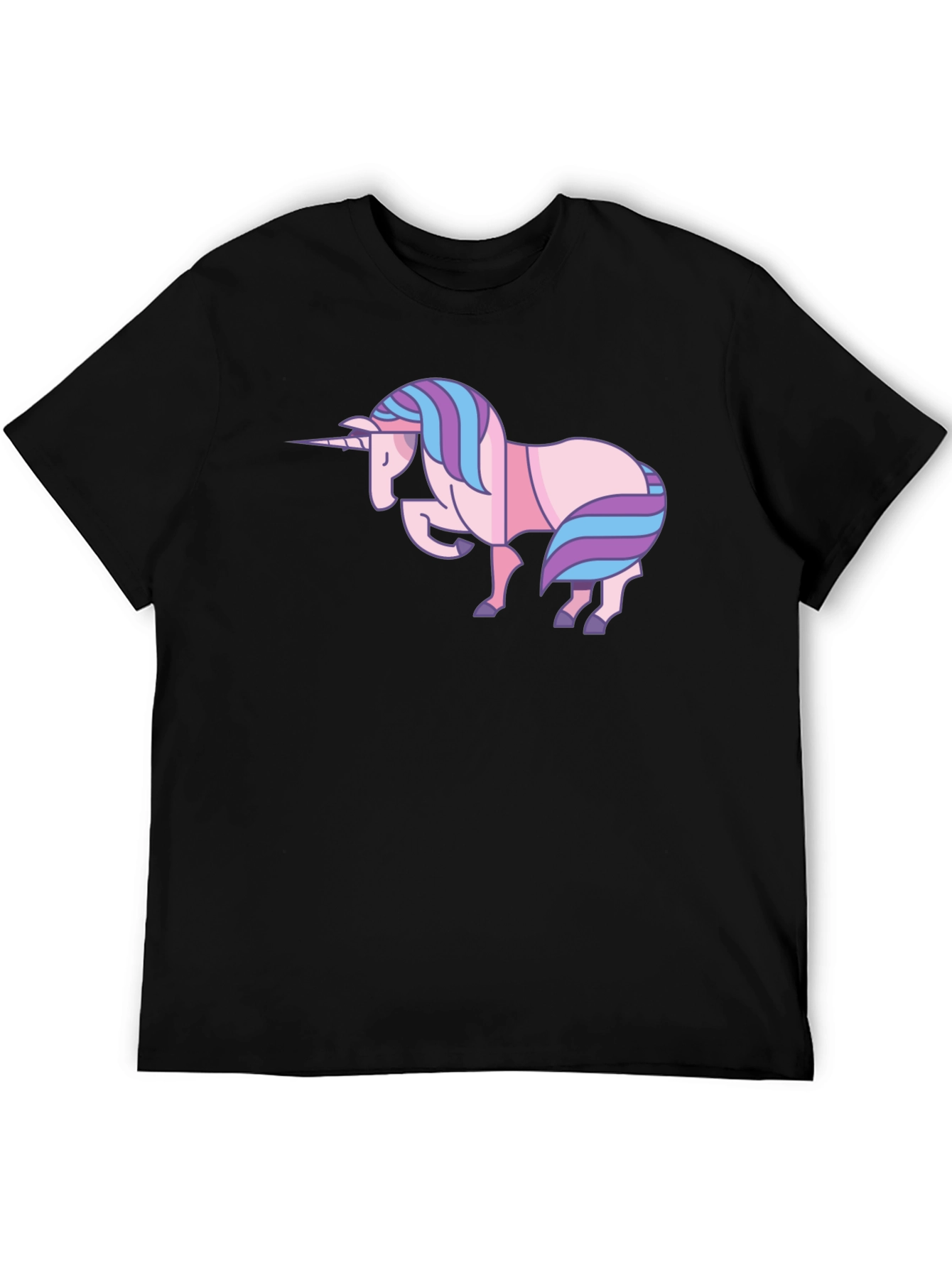Black Unicorn Graphic Black T-Shirt - Stylish Cotton Tee view 5