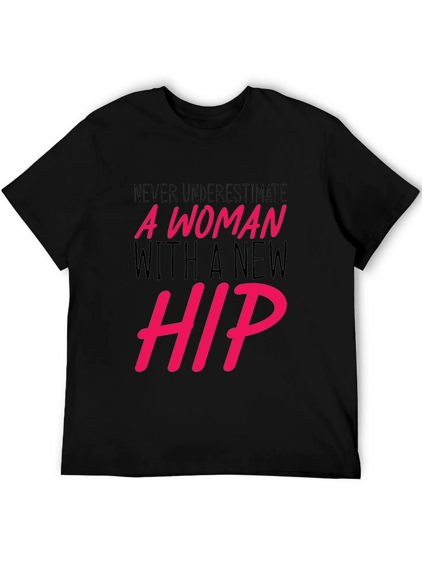 Black New Hip Woman Graphic Tee - Empowering Statement Shirt view 5