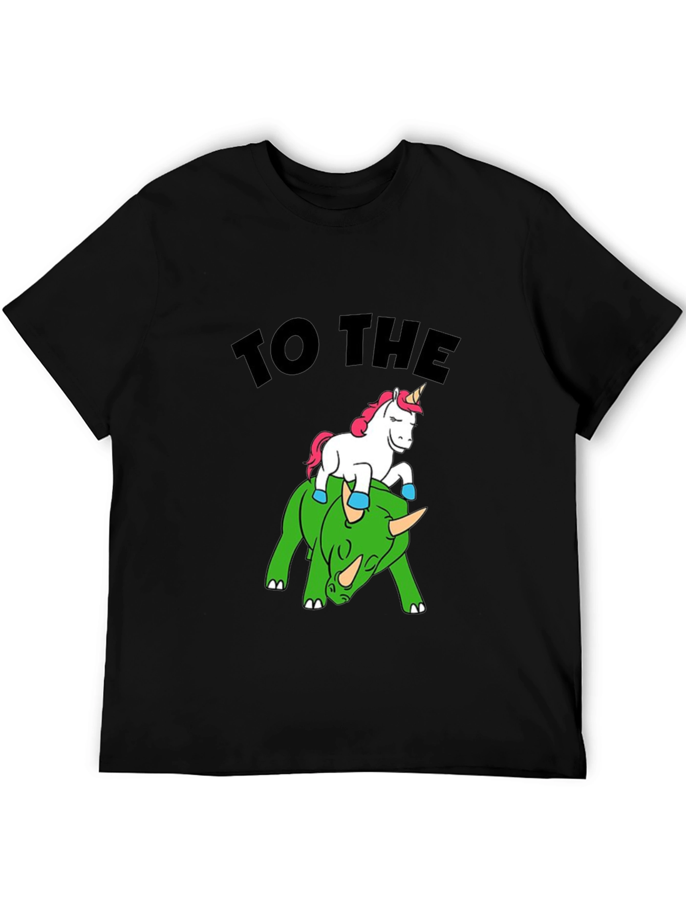 Black Unicorn Riding Stegosaurus T-Shirt - Crypto Meme Tee view 5