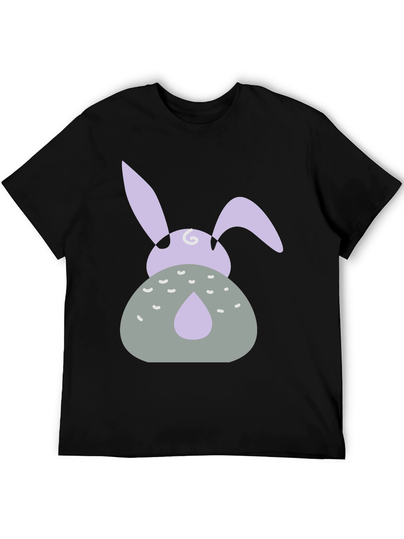 Black Easter Bunny Graphic Tee - Black view 5