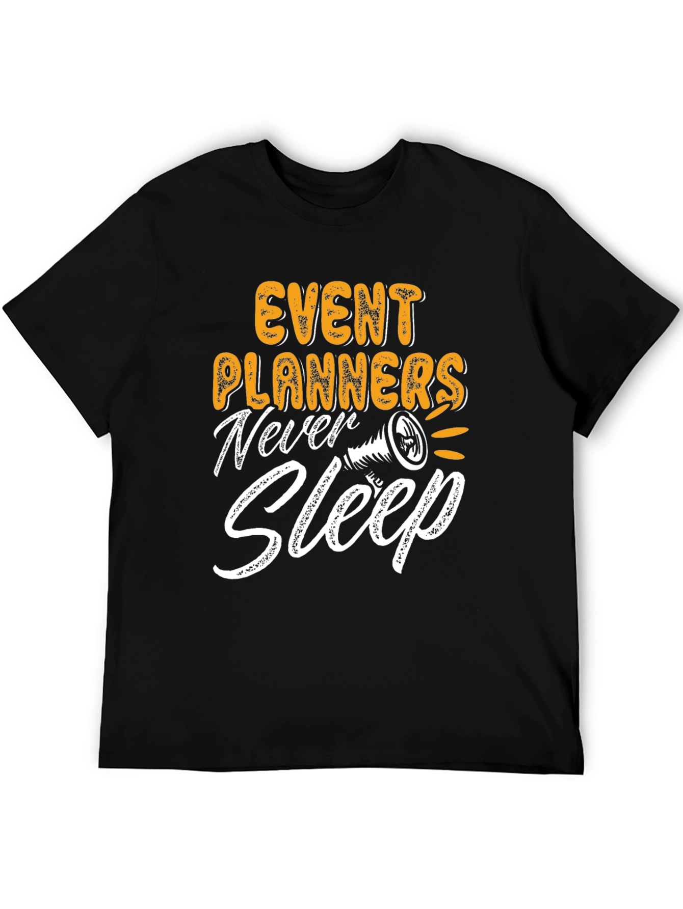 Black Event Planners Never Sleep Graphic T-Shirt view 5