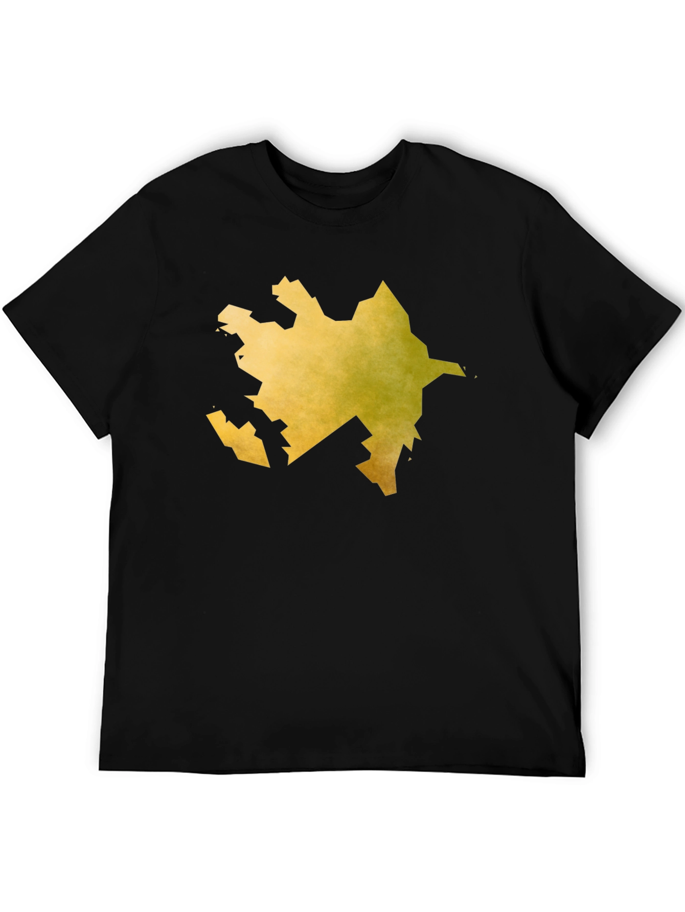Black Azerbaijan Map T-Shirt - Black Tee view 5