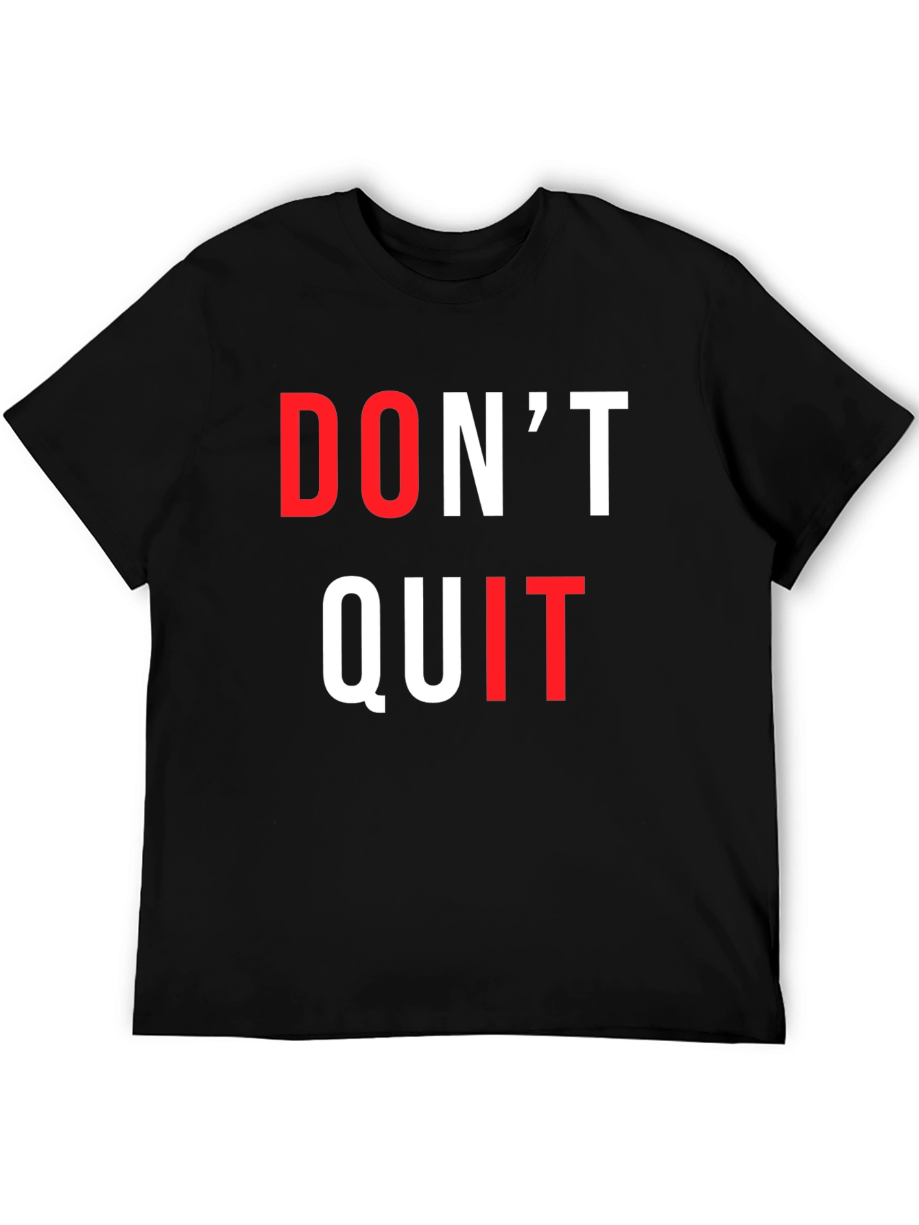 Black Motivational Don't Quit Graphic Tee view 5