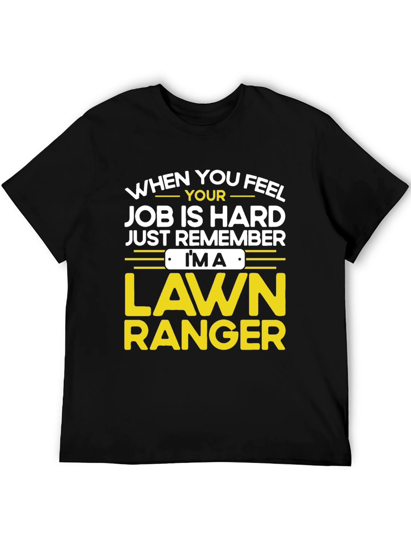 Black Lawn Ranger T-Shirt - Funny Landscaping Tee view 5