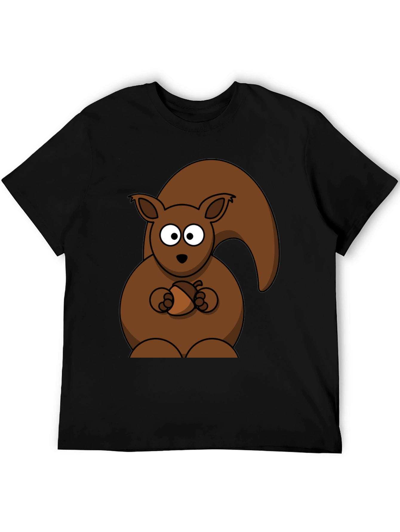 Black Funny Squirrel Nut T-Shirt view 5