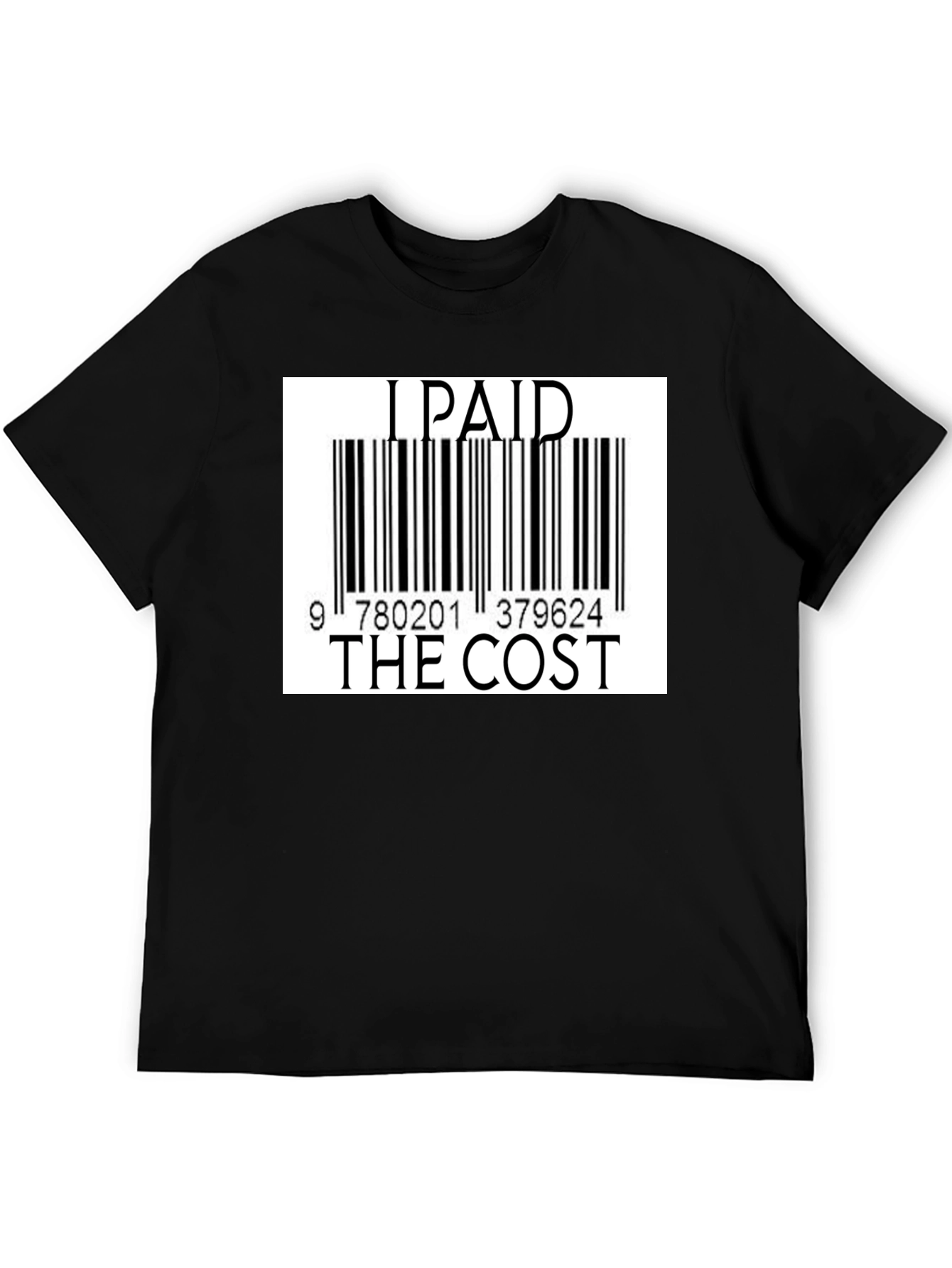 Black I Paid The Cost Barcode T-Shirt - Black view 5