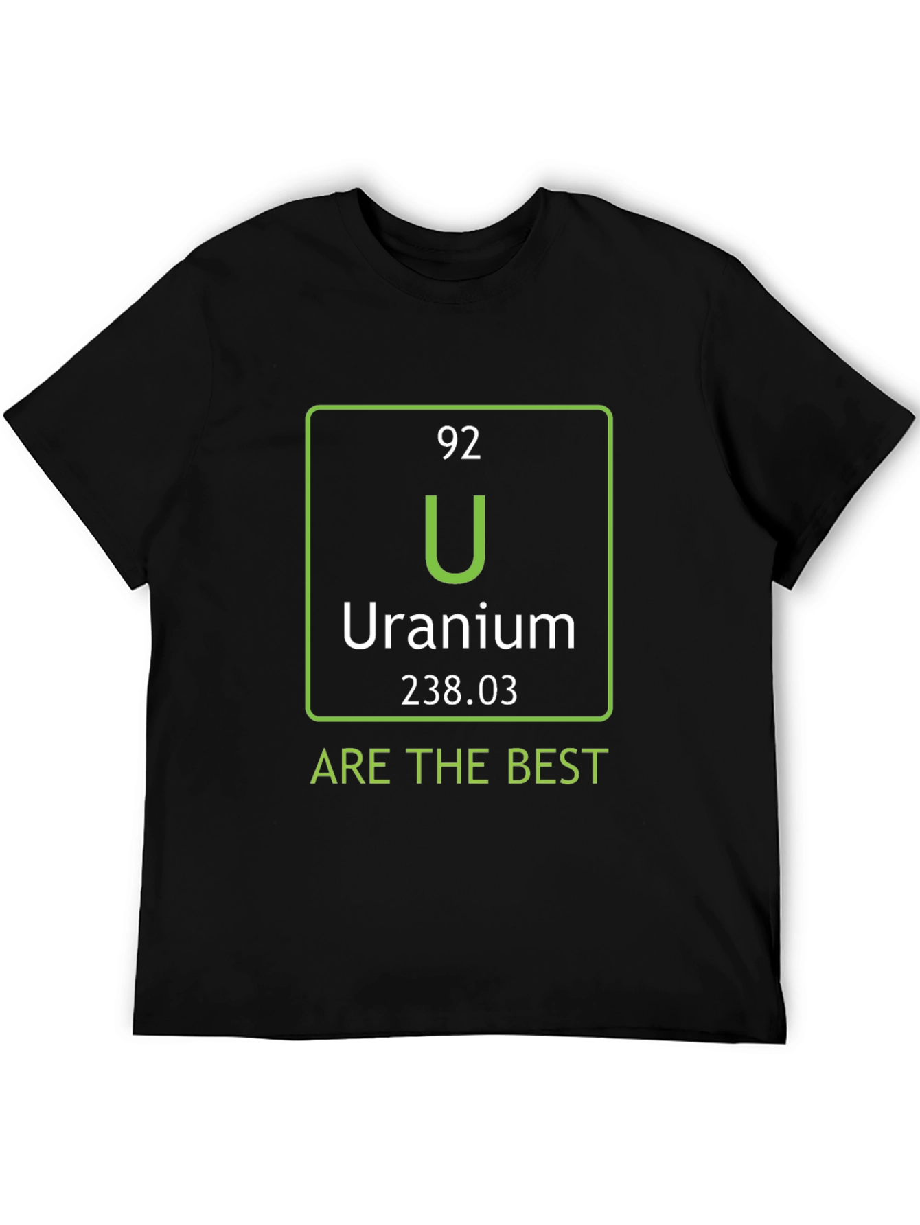 Black Uranium Periodic Table T-Shirt - Funny Science Tee view 5