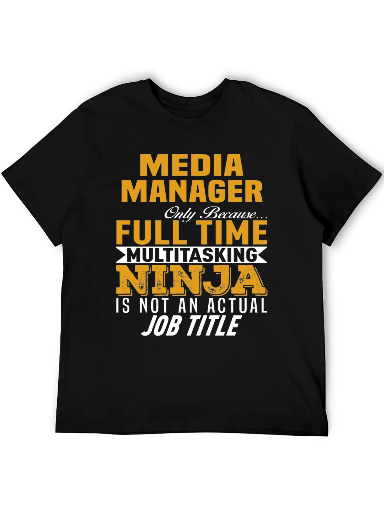 Black Media Manager Ninja T-Shirt view 5