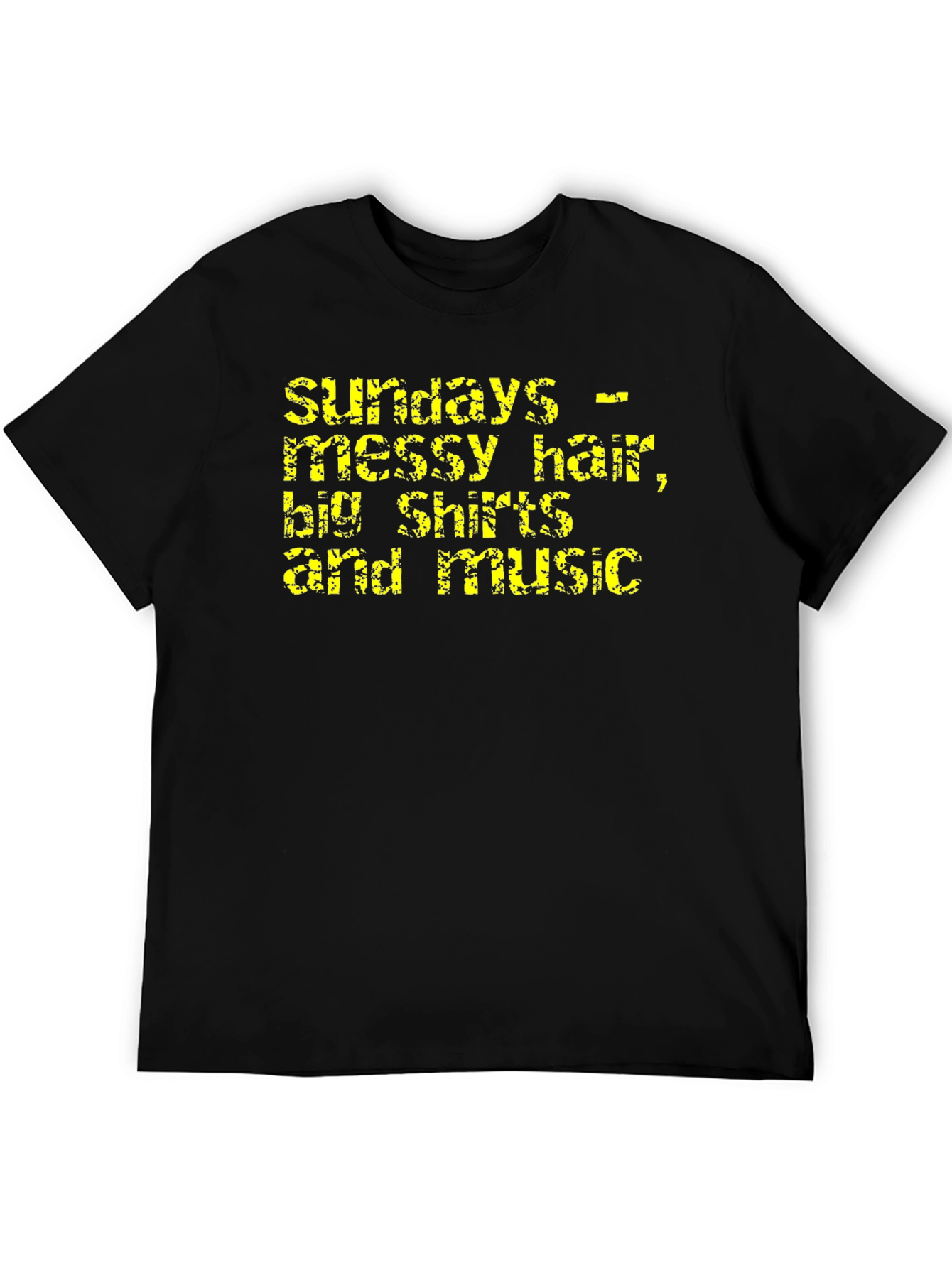 Black Sundays - Messy Hair, Big Shirts & Music T-Shirt view 5