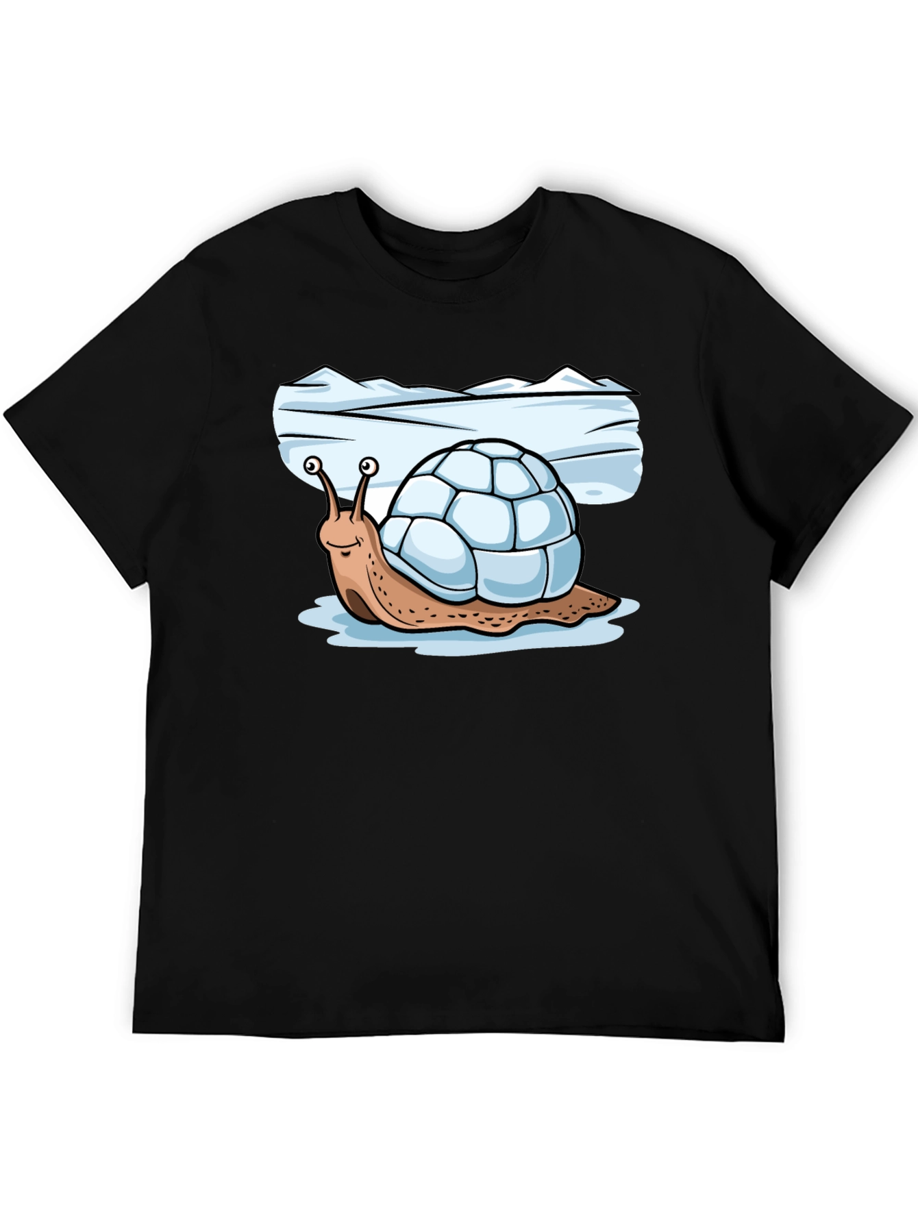 Black Igloo Snail Black T-Shirt view 5