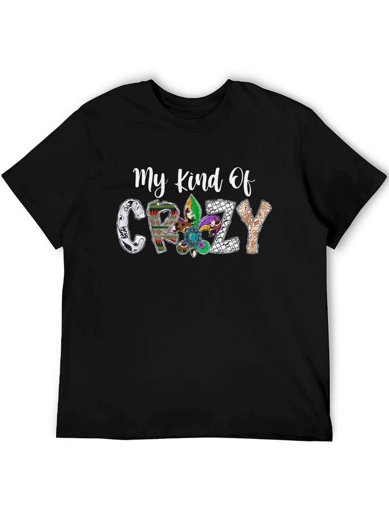 Black My Kind Of Crazy Black Graphic Tee view 5
