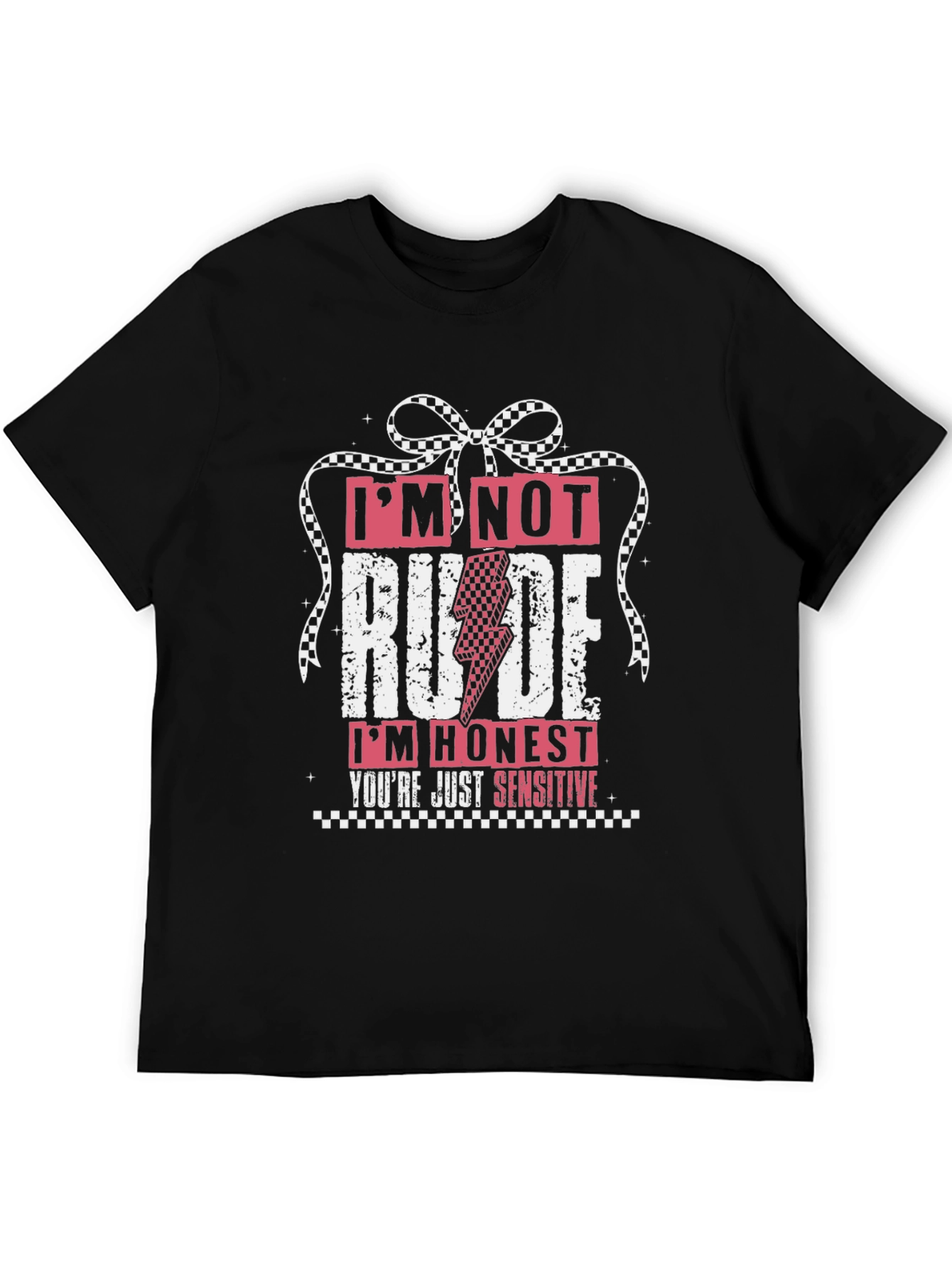 Black I'm Not Rude I'm Honest Graphic Tee view 5