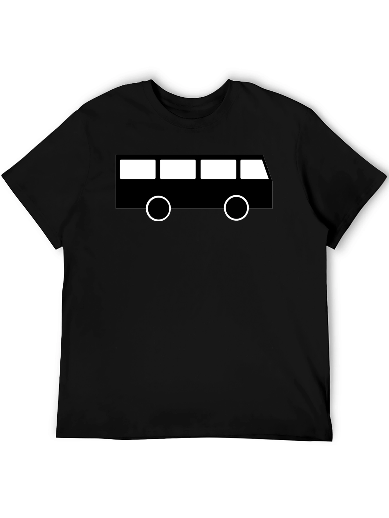 Black Retro Bus Graphic Tee - Black view 5