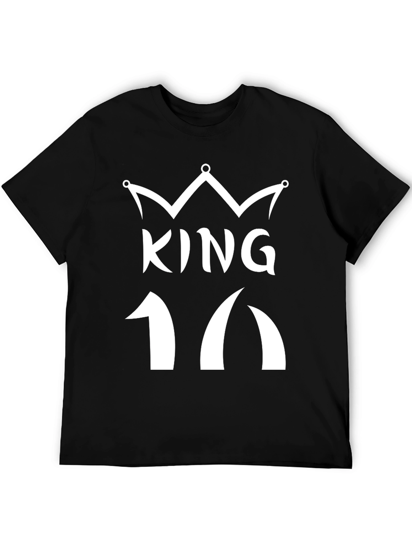 Black King 16 Graphic T-Shirt - Black Crew Neck Tee view 5