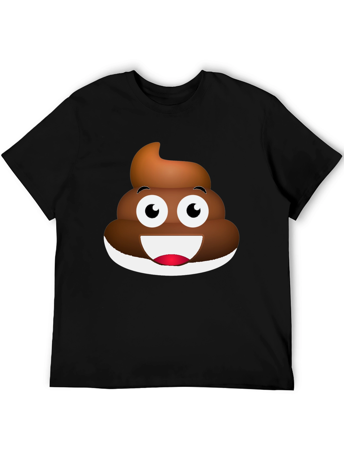 Black Emoji Poop T-Shirt - Funny Casual Tee view 5