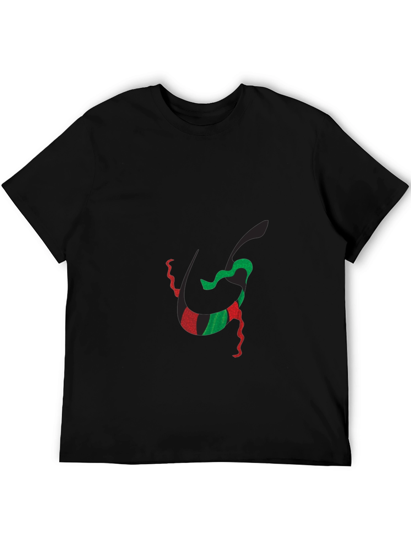 Abstract Kwanzaa-Inspired Graphic Black Tee - 5