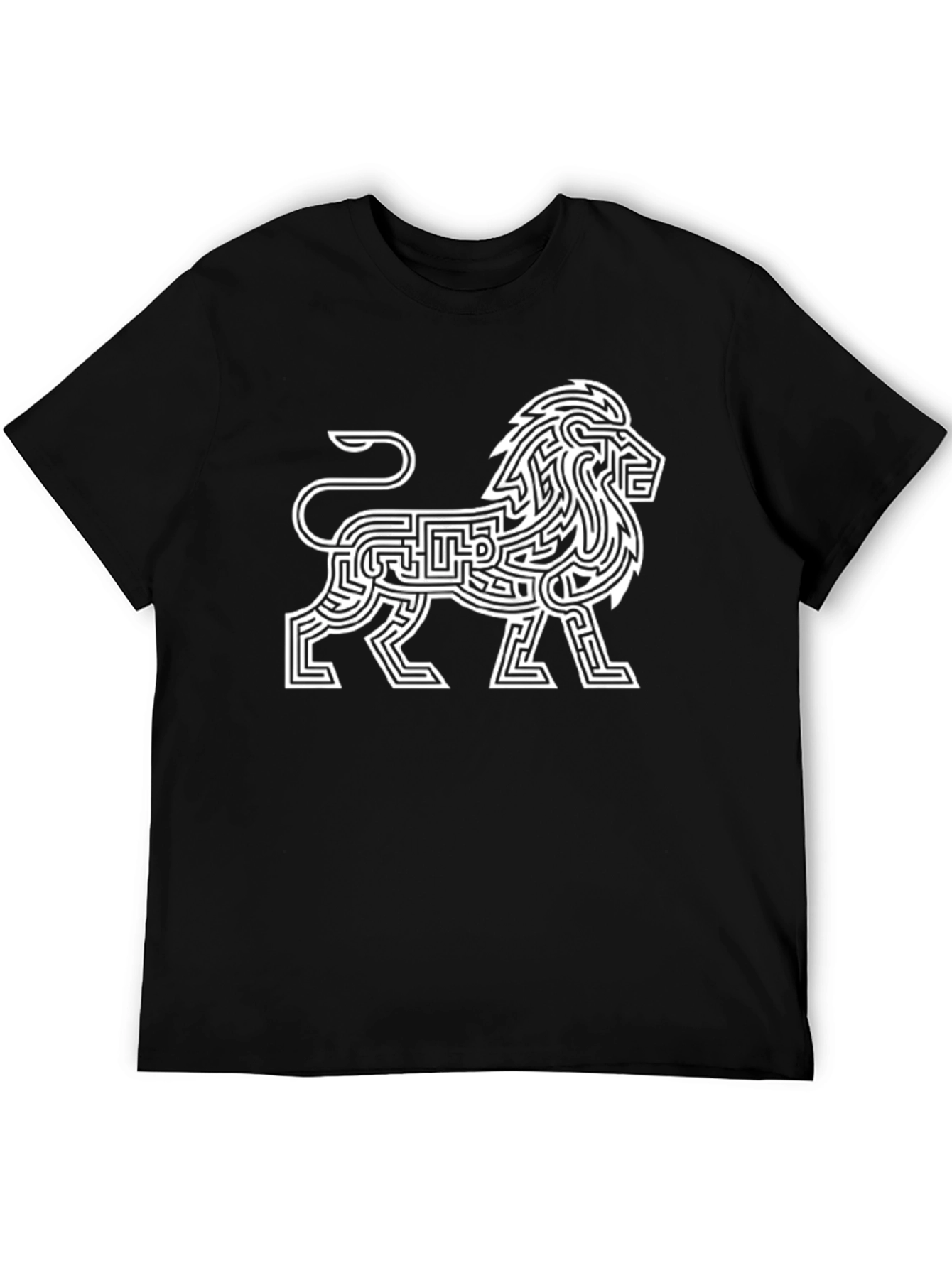 Black Lion Maze T-Shirt - Stylish & Unique Design view 5