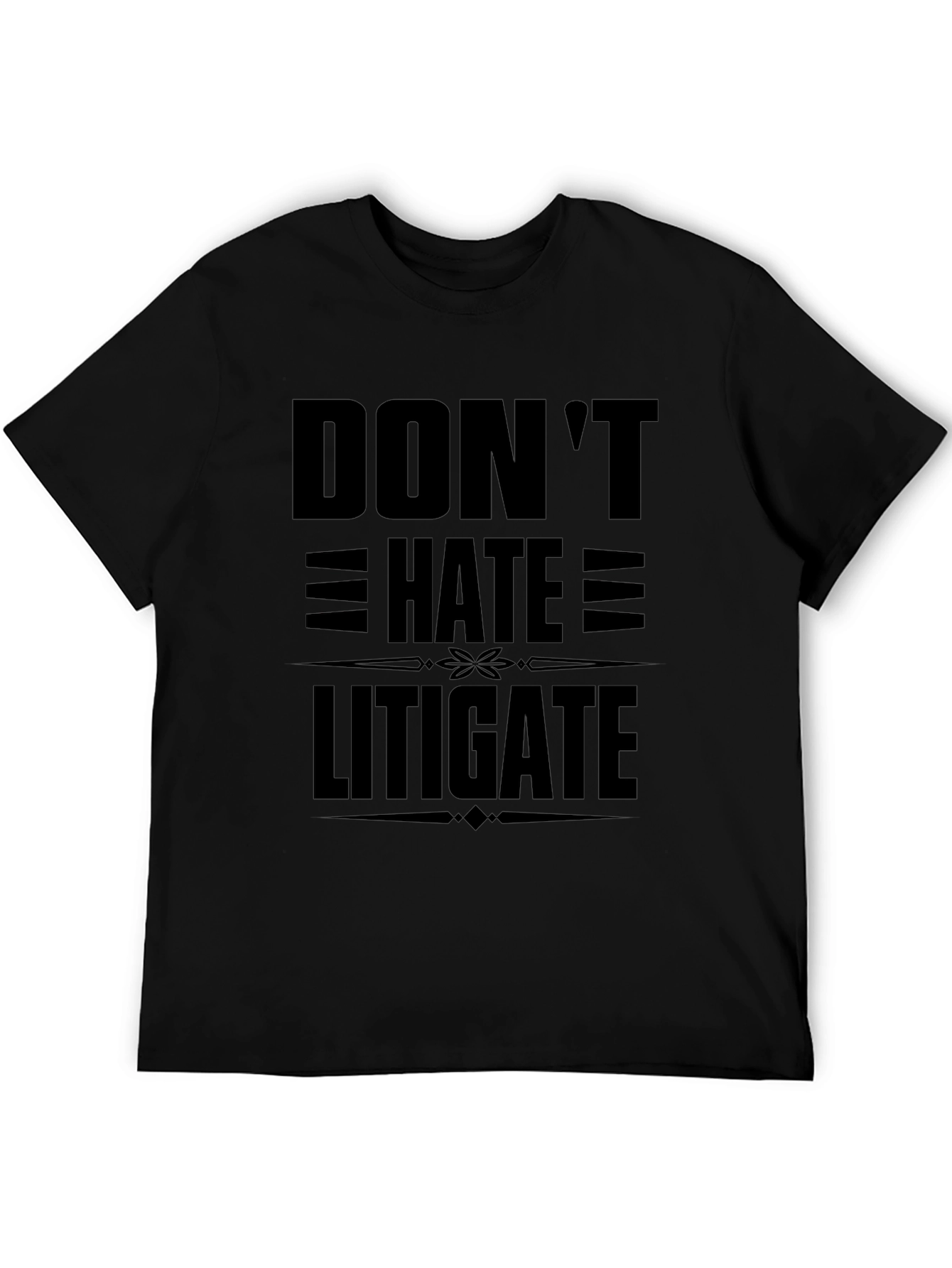 Black Don't Hate Litigate Black Graphic Tee view 5