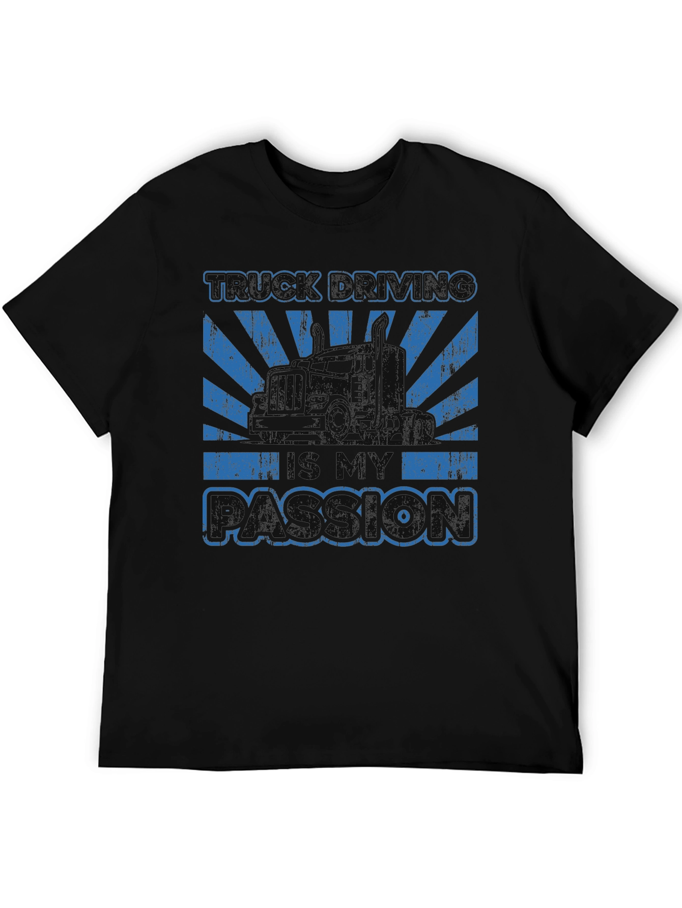 Black Truck Driving Passion T-Shirt view 5
