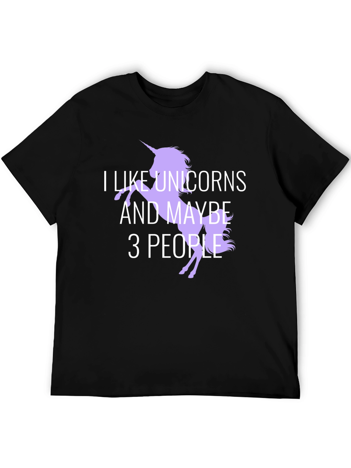Black I Like Unicorns T-Shirt - Funny Graphic Tee view 5