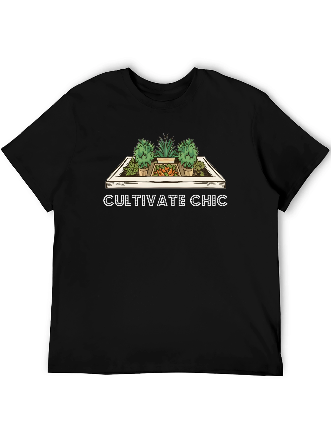 Black Cultivate Chic Graphic Tee view 5