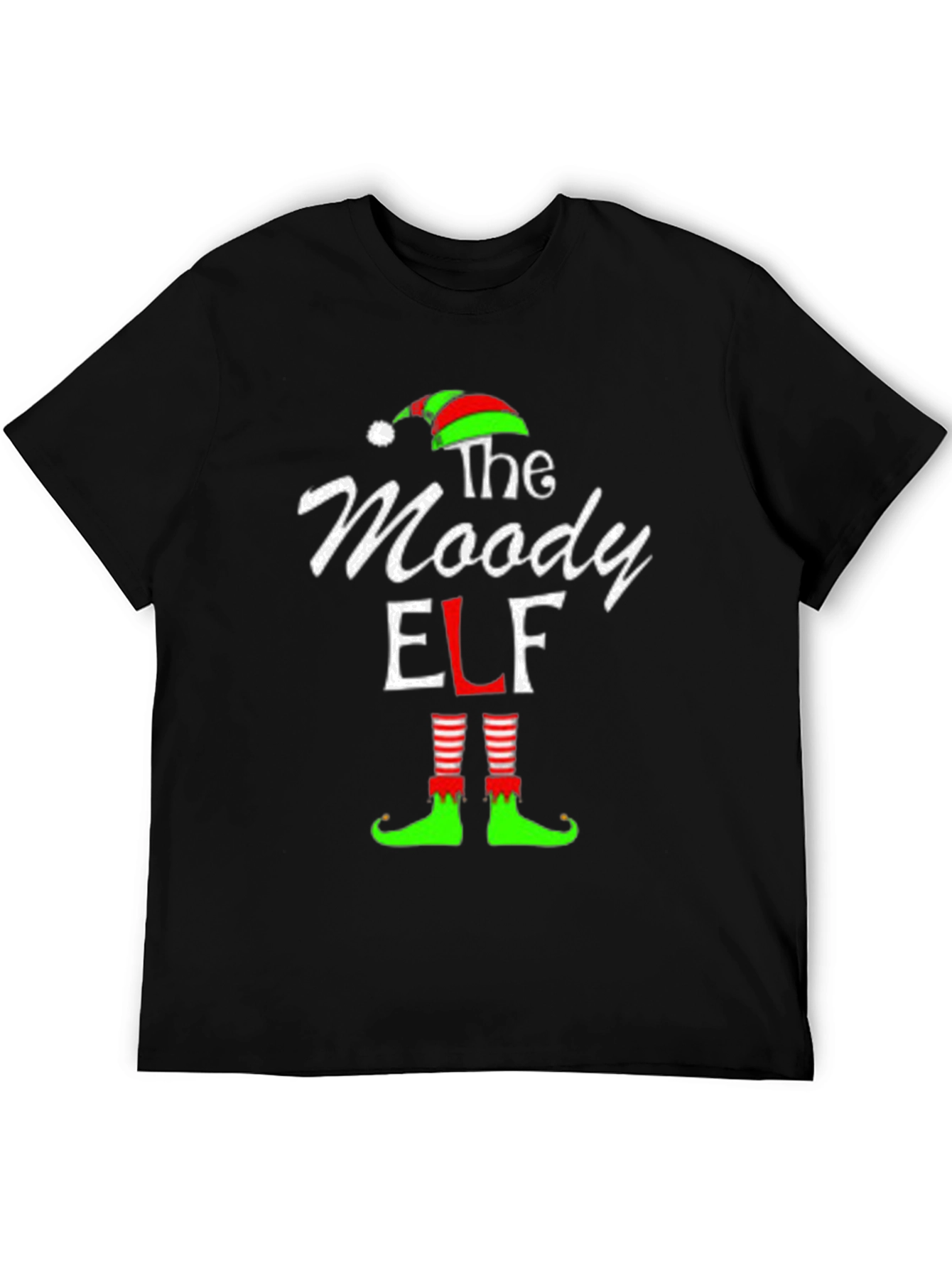 Black The Moody Elf T-Shirt - Holiday Fun view 5