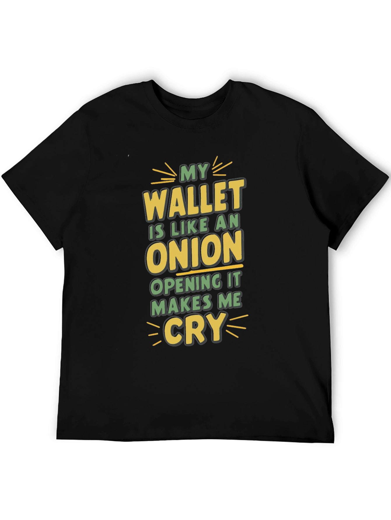 Black My Wallet is Like an Onion Funny T-Shirt view 5
