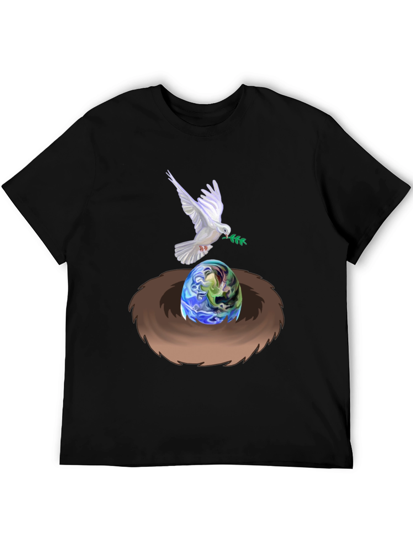 Black Dove Peace Nest Earth Graphic Tee view 5