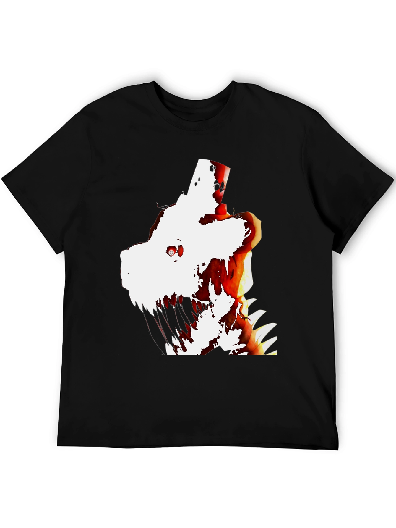 Black Abstract Graphic Print Crew Neck T-Shirt view 5