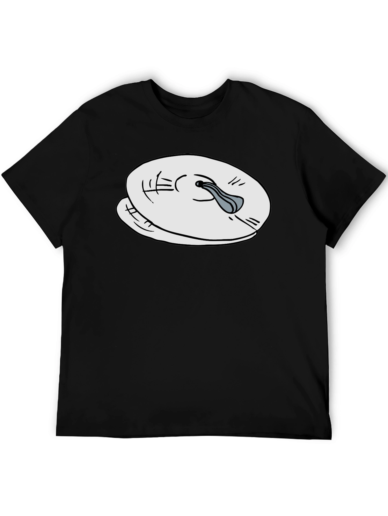 Black Black T-Shirt with Abstract Cymbal Graphic view 5