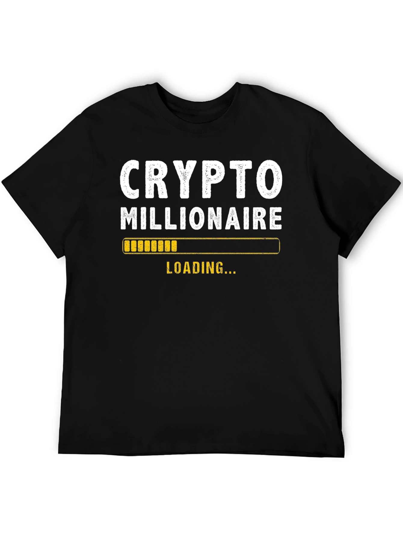 Black Crypto Millionaire Loading T-Shirt view 5