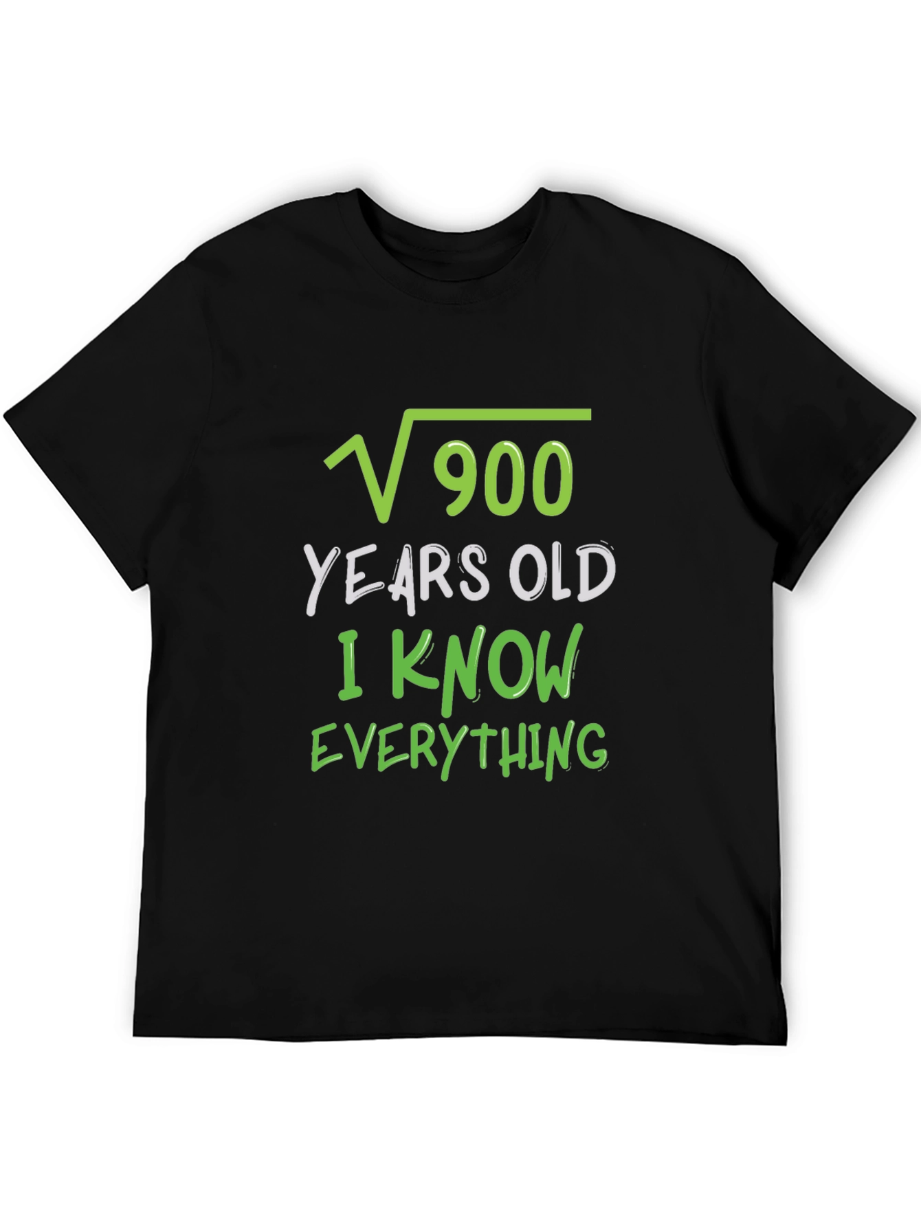 Black Funny Math Joke T-Shirt - √900 Years Old view 5