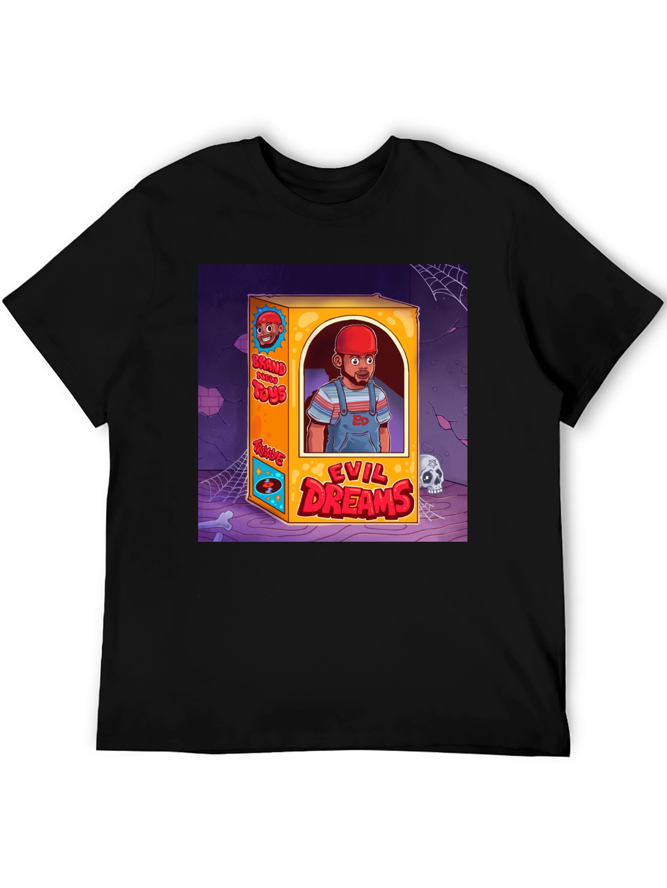 Black Evil Dreams Graphic T-Shirt view 5