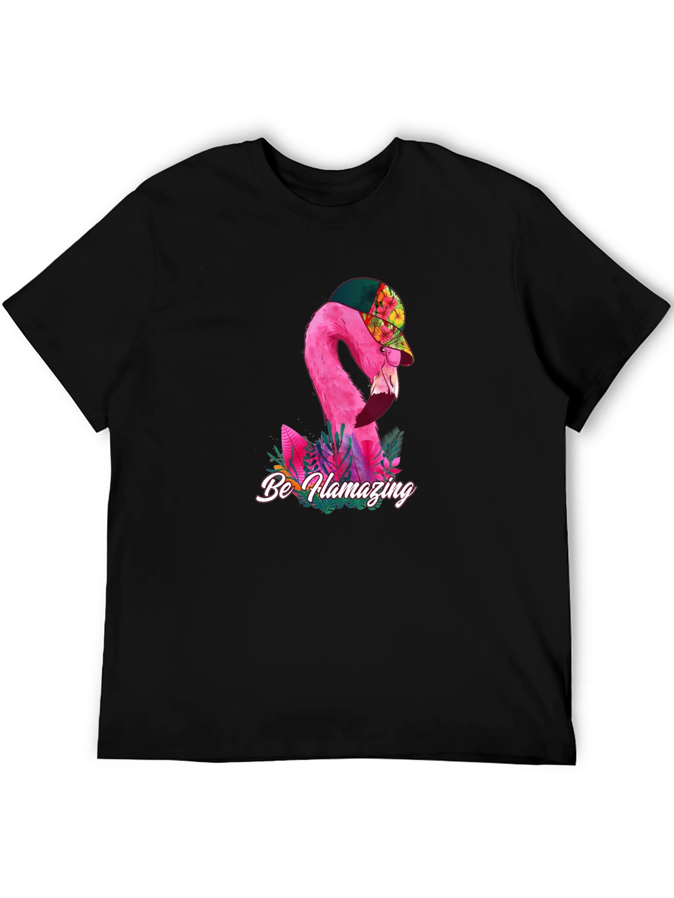 Black Flamazing Flamingo Graphic Tee view 5