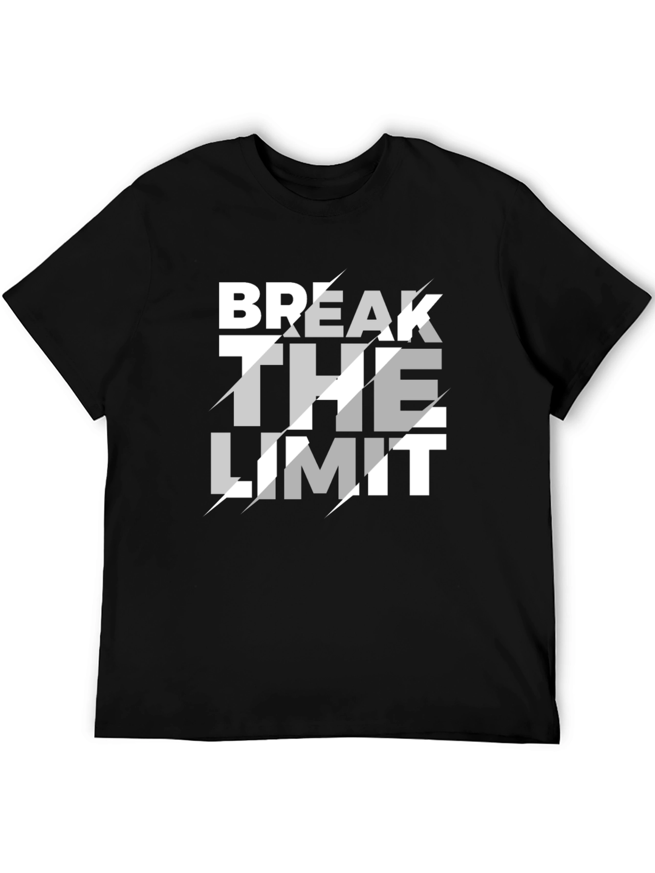 Black Break The Limit Graphic Tee - Black Cotton T-Shirt view 5