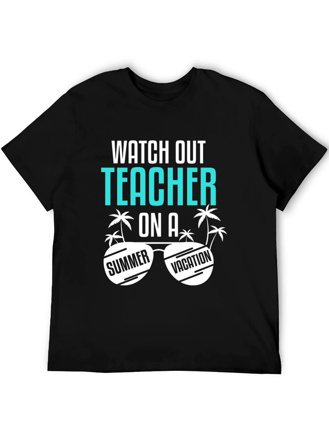 Black Teacher Summer Vacation T-Shirt view 5