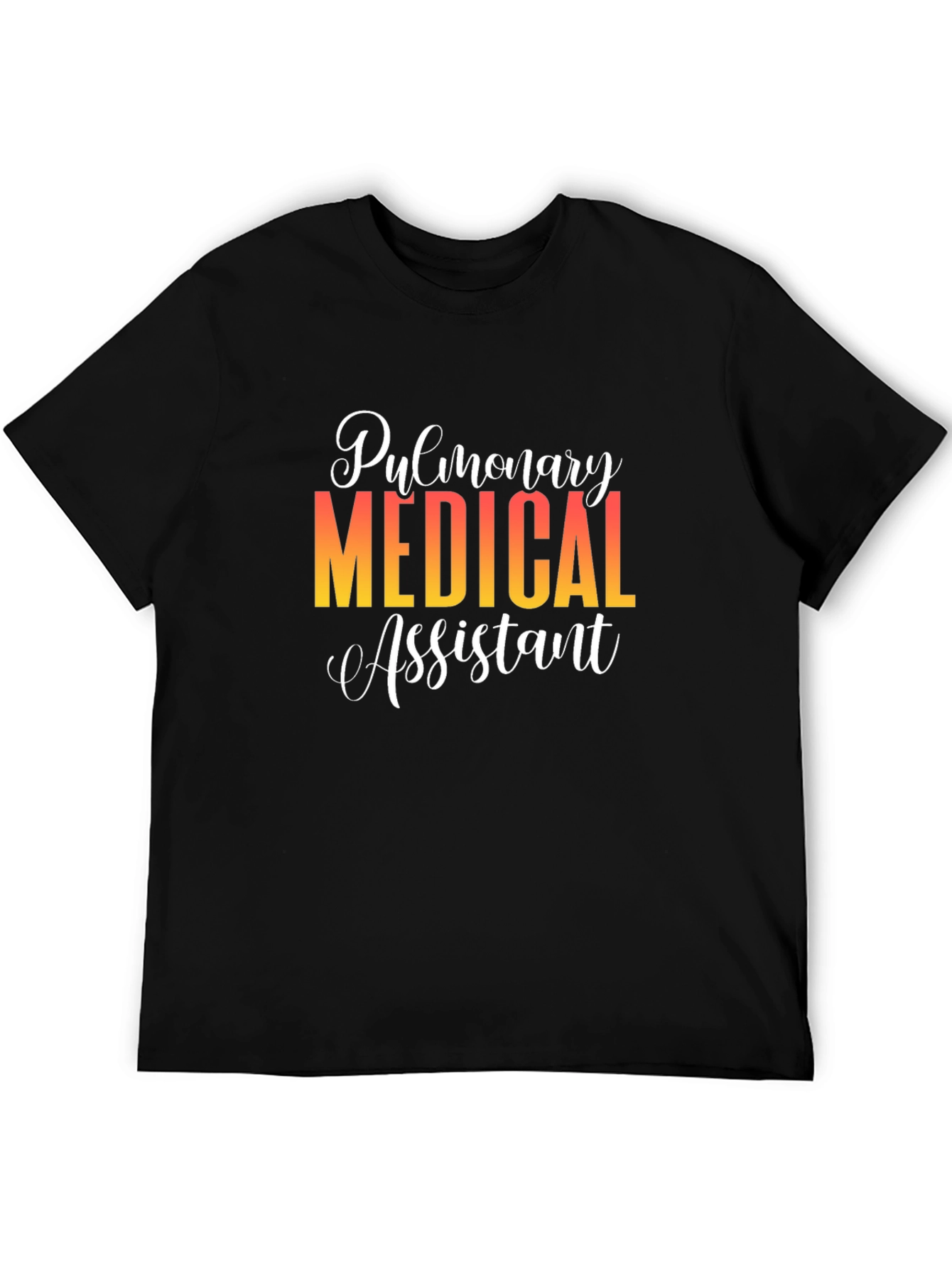 Black Pulmonary Medical Assistant Black T-Shirt view 5