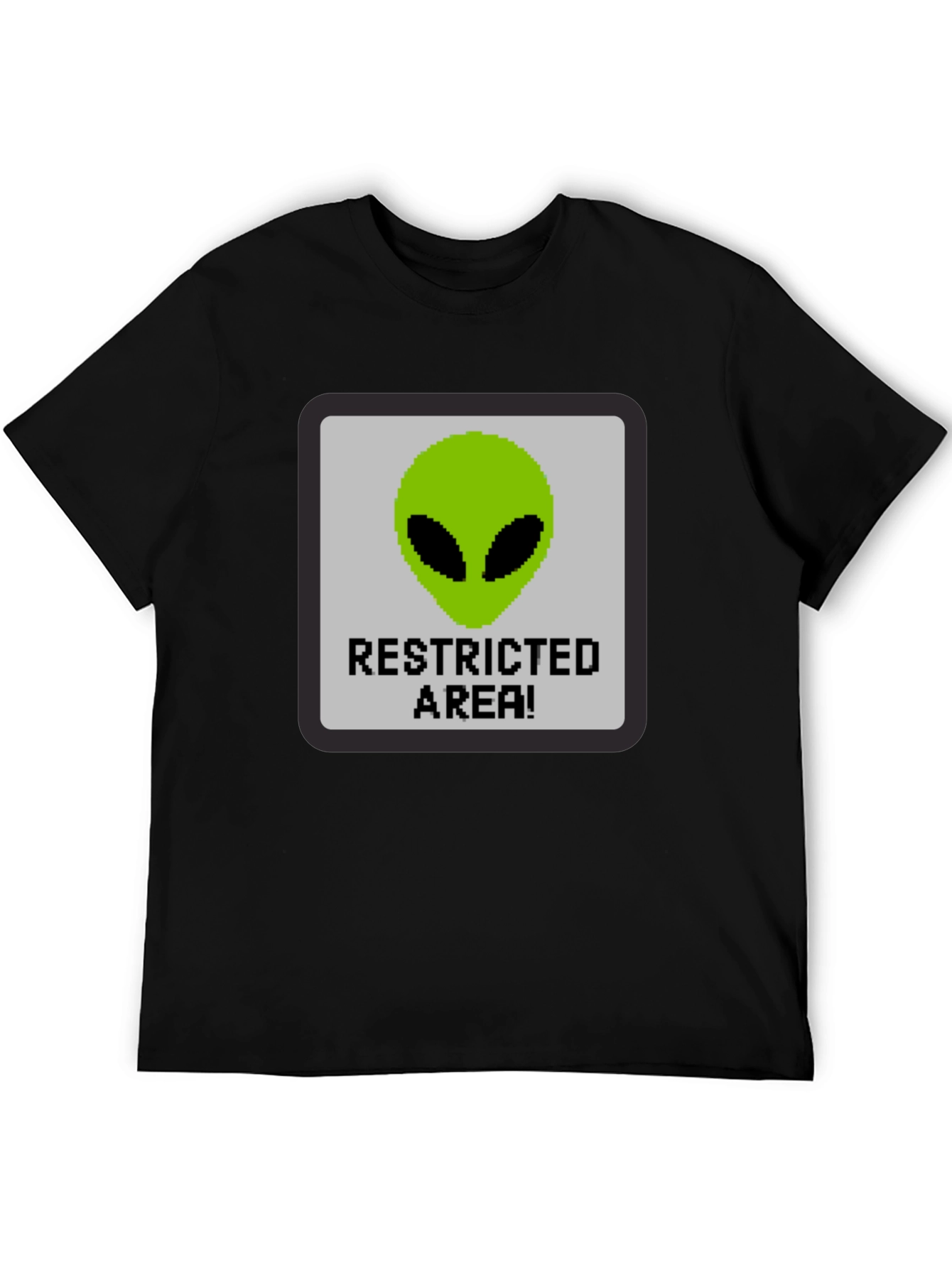 Black Restricted Alien Area Graphic Tee - Black view 5