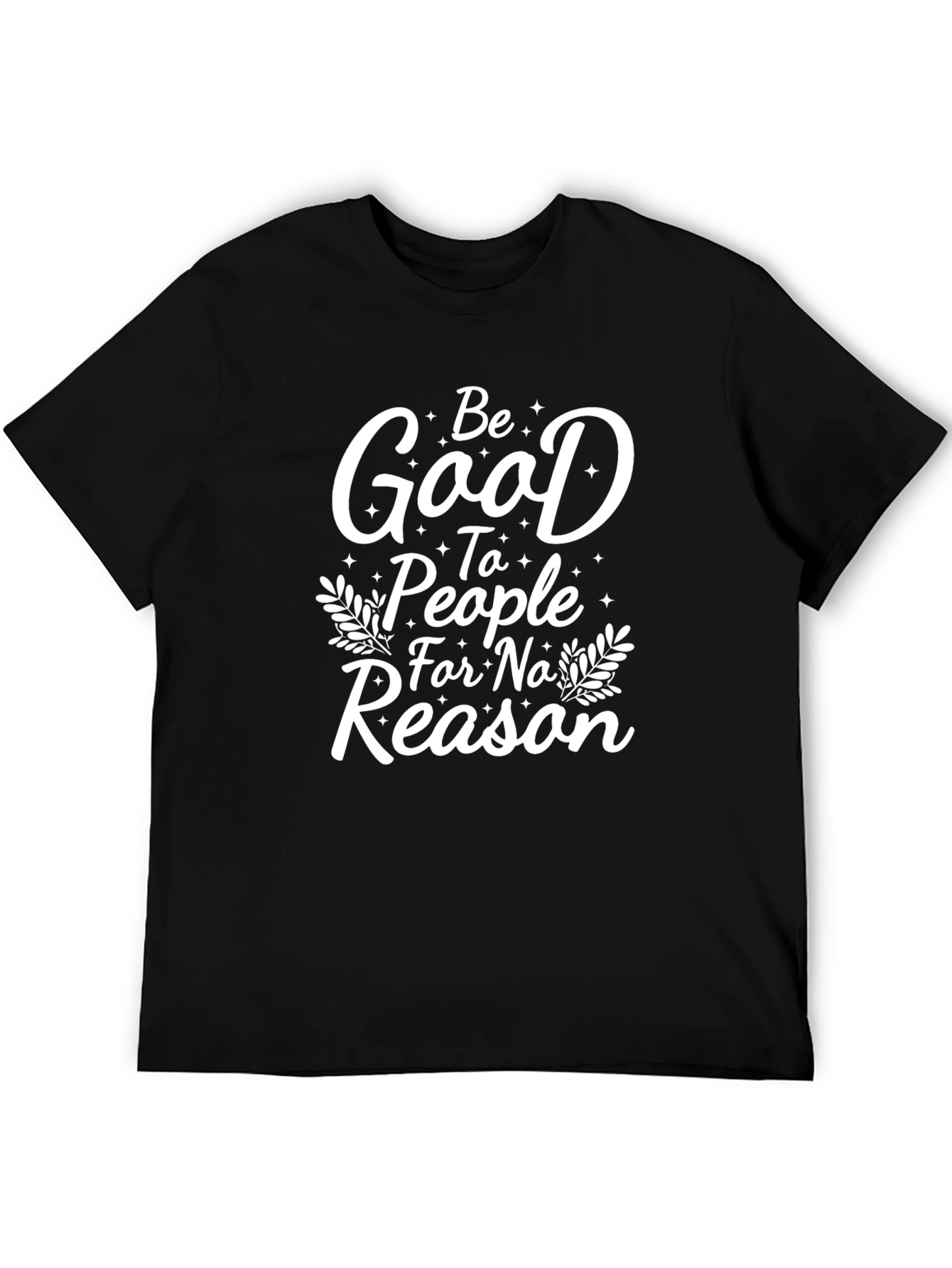 Black Be Good T-Shirt - Black Cotton Blend Graphic Tee view 5