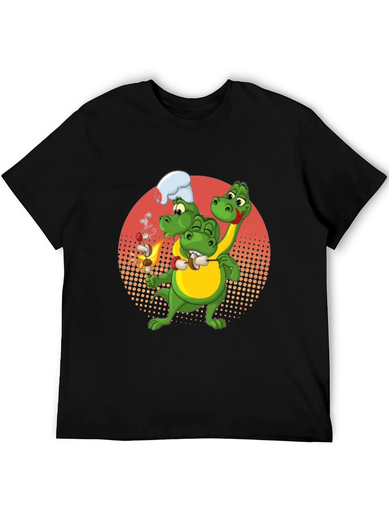 Dinosaur Chef T-Shirt - Marshmallow Roasting - 5