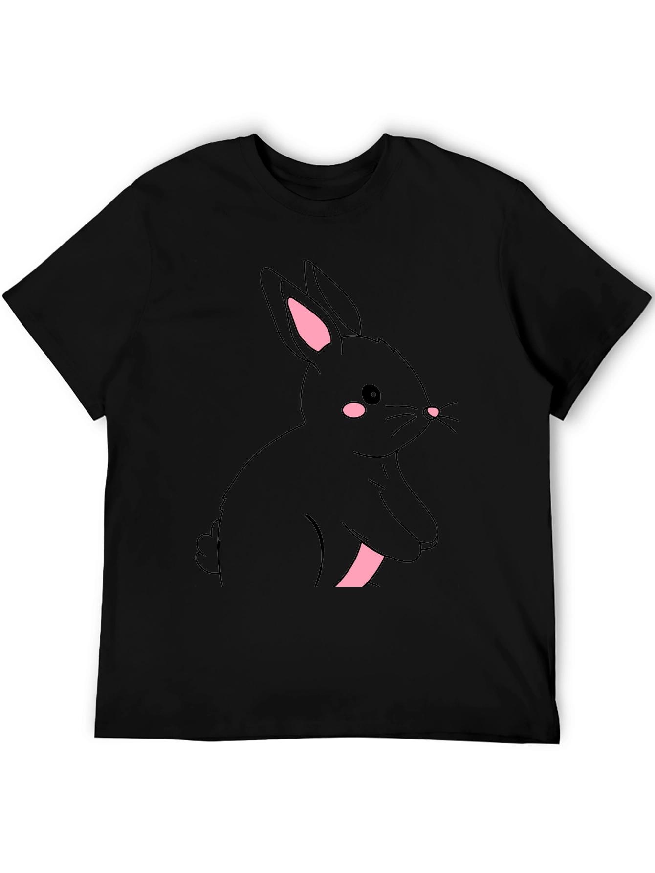Black Black Rabbit Graphic Tee - Cute & Stylish view 5