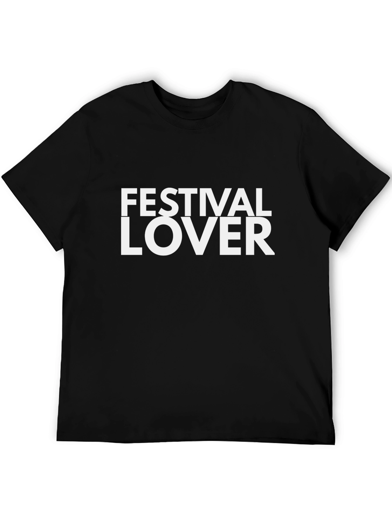 Black Festival Lover Graphic T-Shirt - Black Cotton Tee view 5