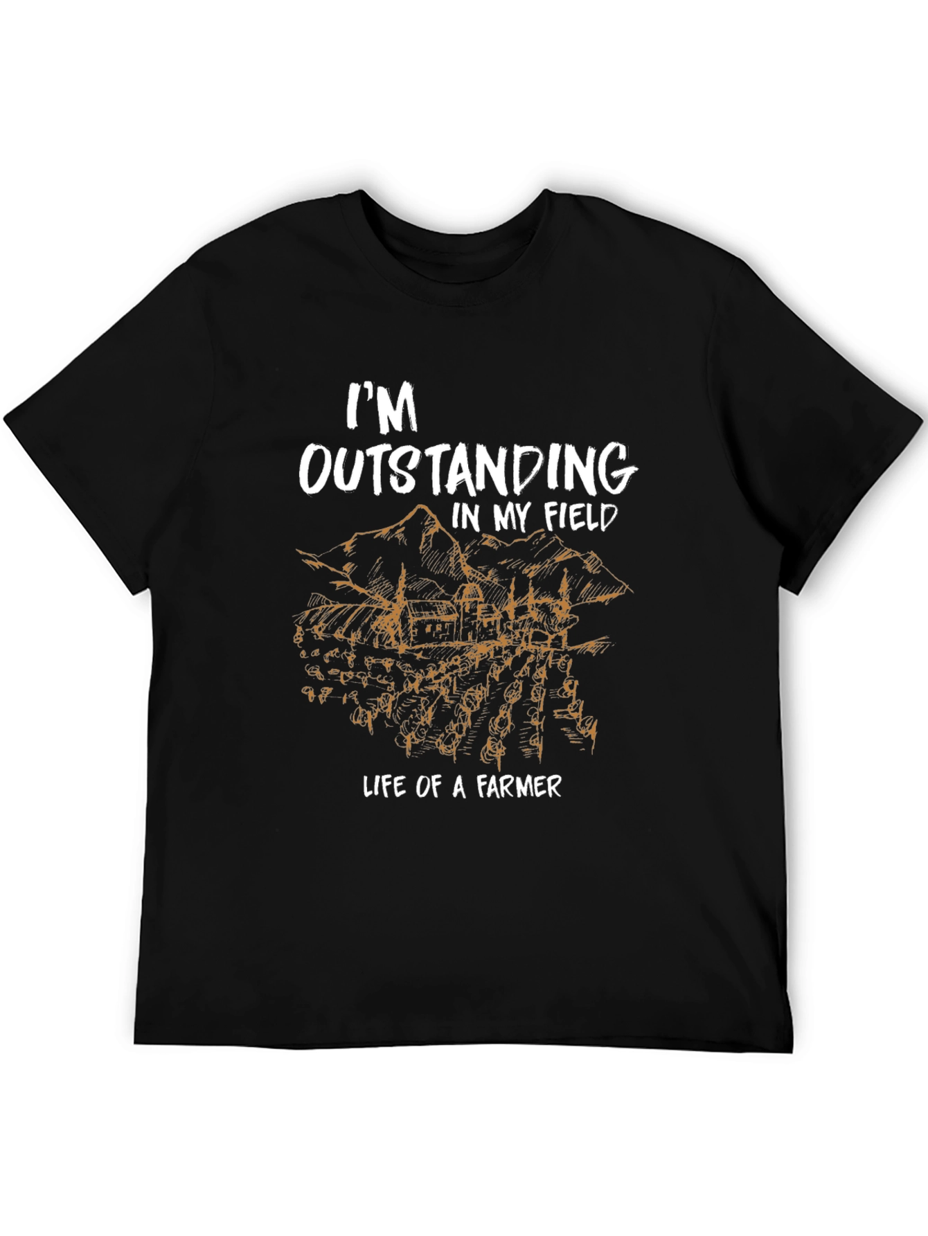 Black Outstanding Farmer T-Shirt view 5