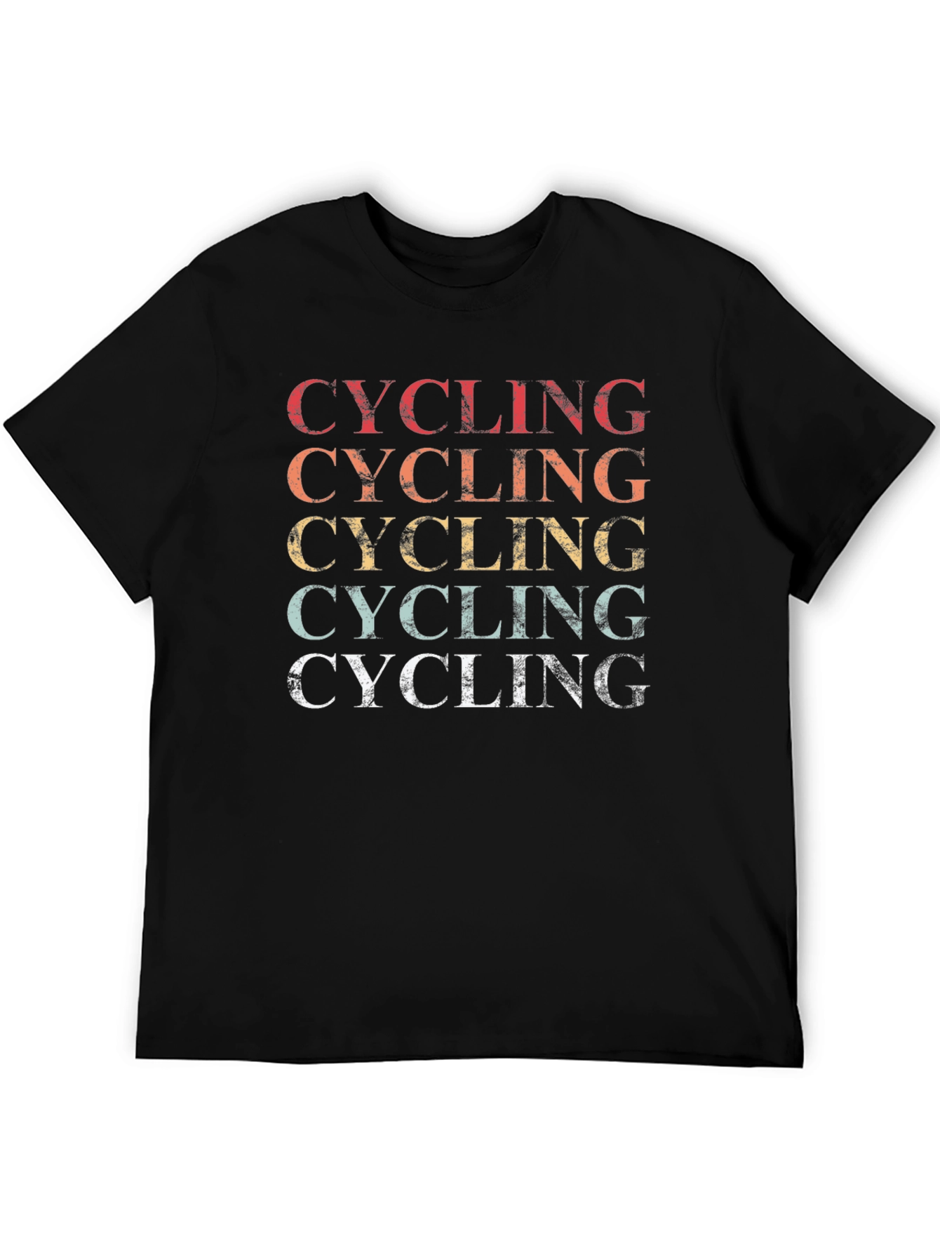 Black Retro Cycling Graphic Tee - Cool Biker Shirt view 5