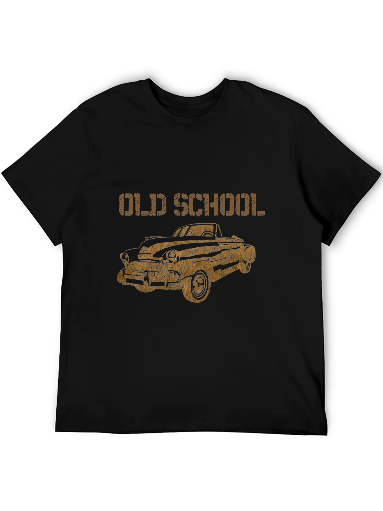 Black Old School Car Graphic T-Shirt view 5